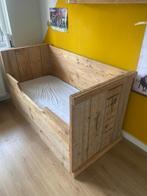 Stijgerhout Peuterbed + Matras, Kinderen en Baby's, Kinderkamer | Bedden, Ophalen, Gebruikt, 70 tot 85 cm, Lattenbodem
