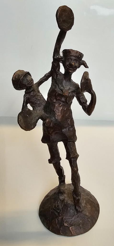 Bronzen Cliniclown beeldje -2006, Antiek en Kunst, Kunst | Beelden en Houtsnijwerken, Ophalen of Verzenden