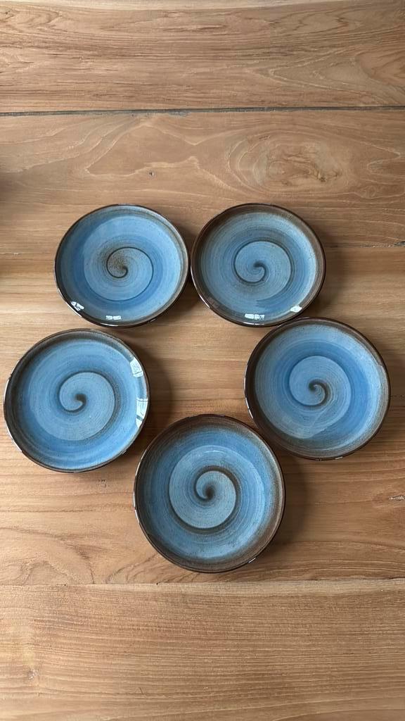 Vintage Handgedraaide gebaksbordjes, Huis en Inrichting, Keuken | Servies, Zo goed als nieuw, Bord(en), Overige stijlen, Ophalen of Verzenden