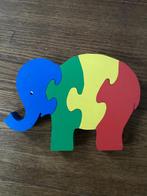 Leuke gekleurd Houten puzzel olifant uit 4 stukken, Kinderen en Baby's, Speelgoed | Kinderpuzzels, Ophalen of Verzenden, Minder dan 10 stukjes