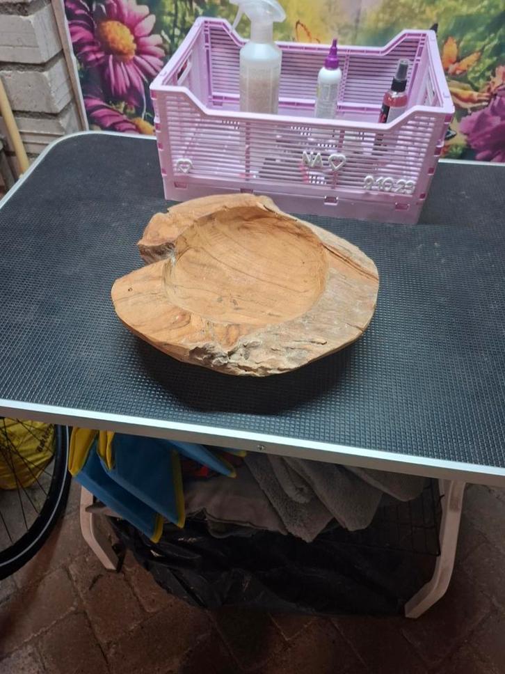 Houten Schaal - Uniek Design, Huis en Inrichting, Woonaccessoires | Schalen en Manden, Gebruikt, Schaal, Overige vormen, Hout