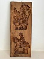 Antieke koekplank speculaasplank twee afbeeldingen 47 cm, Ophalen