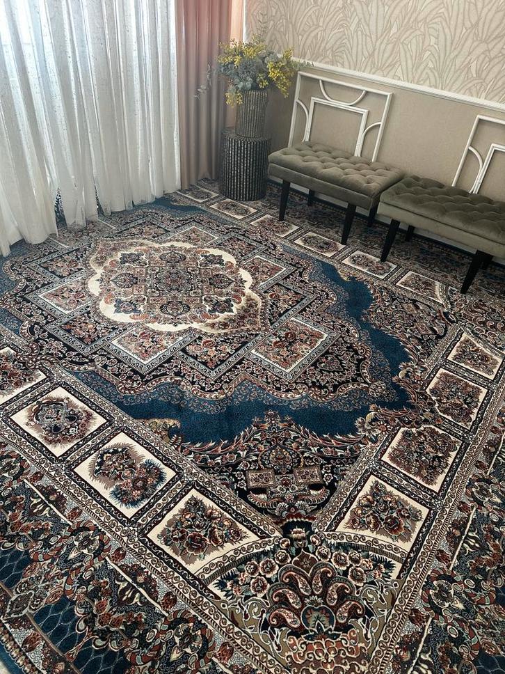 Groot Perzisch Tapijt - 12 Meter, Huis en Inrichting, Stoffering | Tapijten en Kleden, Gebruikt, 200 cm of meer, Rechthoekig, Blauw