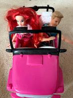 Barbie auto met 2 poppen, Ophalen of Verzenden, Gebruikt, Overige typen