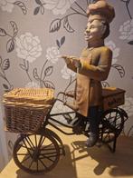 Antieke bakkers fiets met beeld, Antiek en Kunst, Ophalen of Verzenden