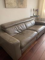 Leren bankstel, Huis en Inrichting, Banken | Bankstellen, Ophalen, Gebruikt, Overige maten, Rechte bank