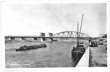 959949 Zutphen Gld 1954 IJsselbrug Gelopen met postzegel  beschikbaar voor biedingen