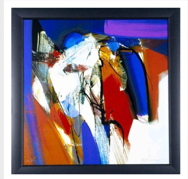 Zonder titel 4  24/80. schilderij, Antiek en Kunst, Kunst | Schilderijen | Modern, Ophalen of Verzenden