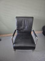 Zwarte stoel met metalen frame, Huis en Inrichting, Stoelen, Ophalen, Gebruikt, Zwart, Metaal