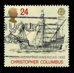 postzegel 1619 Groot-Brittannië schip Christopher Columbus, Postzegels en Munten, Ophalen of Verzenden, Gestempeld