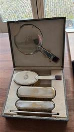 Verzilverde art deco kapset in cassette, Antiek en Kunst, Ophalen of Verzenden, Zilver