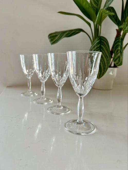 4 vintage kristallen portglazen. Royal Tudor Italy, Verzamelen, Glas en Borrelglaasjes, Zo goed als nieuw, Overige typen, Ophalen of Verzenden
