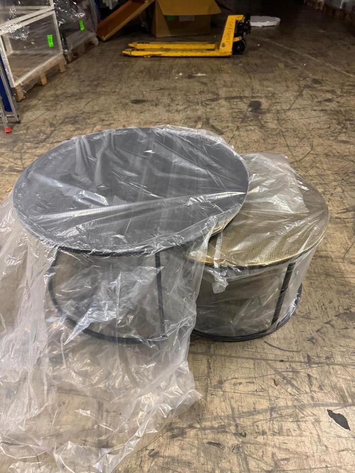 Set van 2 Salontafels Zwart/ Brons - Light & Living, Huis en Inrichting, Tafels | Salontafels, Gebruikt, Minder dan 50 cm, 50 tot 100 cm