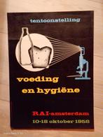 Vintage Tentoonstelling Voeding en Hygiëne Poster 1958, Verzamelen, Posters, Ophalen of Verzenden, A1 t/m A3, Reclame, Rechthoekig Staand