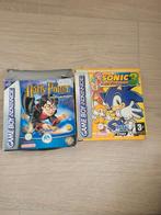 Harry Potter en de steen der wijzen + Sonic 3 advance, Spelcomputers en Games, Games | Nintendo Game Boy, 1 speler, Zo goed als nieuw