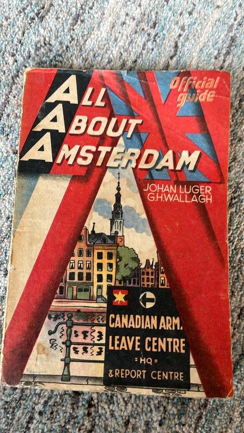 All about Amsterdam tour guide, Verzamelen, Militaria | Tweede Wereldoorlog, Landmacht, Embleem of Badge, Nederland, Verzenden