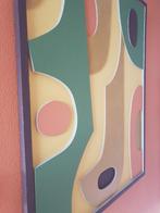 Kleurrijk retro kunstwerk / schilderij, Ophalen of Verzenden