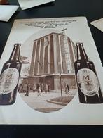 Advertentie van M.L. bier Noorwegen Frydenlund s brouwerij, Verzamelen, Ophalen of Verzenden, Zo goed als nieuw, Glas of Glazen