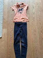 Paardrijbroek en shirt, maat 10 jaar,  Fouganza, donkerblauw, Ophalen of Verzenden, Zo goed als nieuw, Recreatie, Bovenkleding