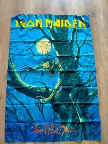 Iron Maiden fear of the dark 1992 vintage metal muziek vlag  beschikbaar voor biedingen