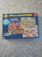 te koop: 3 Jan van Haasteren puzzels in 1 doos, Ophalen, 500 t/m 1500 stukjes, Gebruikt, Legpuzzel