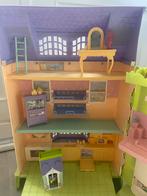 Poppenhuis met Accessoires +licht en praat is inklapbaar, Ophalen of Verzenden, Gebruikt, Poppenhuis