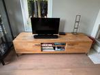 Goossens TV Meubel Massief Eikenhout, Huis en Inrichting, Kasten | Televisiemeubels, Ophalen, Gebruikt, 150 tot 200 cm, Eikenhout