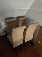 4 Stijlvolle Eetkamerstoelen, Ophalen, Bruin, Zo goed als nieuw, Vier