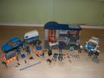 playmobil politie bureau  auto´s  trailer en wegversperring, Ophalen of Verzenden, Gebruikt