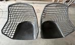 2 Intratuin webbing tuinstoelen stoelen zwart, Ophalen, Gebruikt, Kunststof