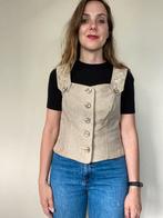 Vintage leather gilet / waistcoat / corset - dirndl- 38/M, Gedragen, Vintage, Ophalen of Verzenden
