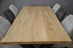 Industriële eiken tafel 230 cm – eiken tafel, Vijf personen of meer, Eikenhout, Rechthoekig, Nieuw