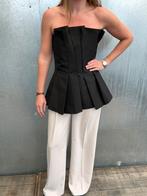 Róhe top tulip korset corset fr38 €530, Kleding | Dames, Tops, Ophalen of Verzenden, Zo goed als nieuw, Zwart, Zonder mouw