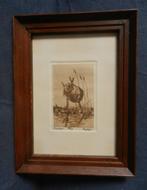Leuke ets met een Eendenkorf door Piet de Vries (1932-2003), Antiek en Kunst, Kunst | Etsen en Gravures, Ophalen of Verzenden