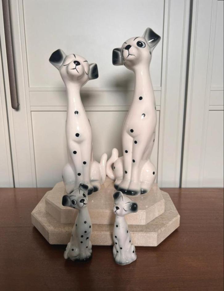 Vintage Keramiek Dalmatiër Beeldjes, Antiek en Kunst, Antiek | Keramiek en Aardewerk, Ophalen of Verzenden