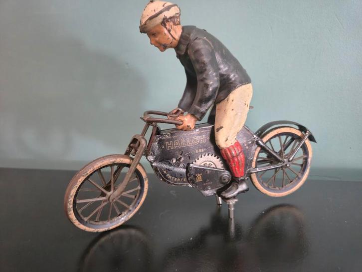 Lehmann Halloh Speelgoed Motorfiets, Antiek en Kunst, Antiek | Speelgoed, Ophalen of Verzenden