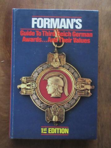 FORMAN'S Guide Third Reich German Awards  beschikbaar voor biedingen