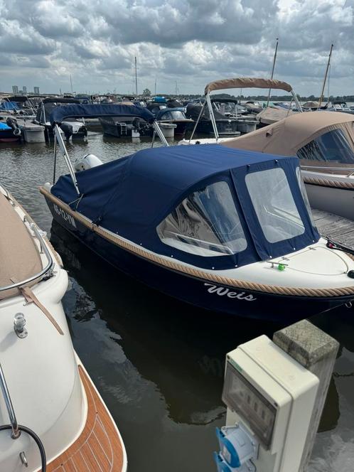 Sloep lengte 4,80 met en zonder vaarbewijs pas nieuwebuiskap, Watersport en Boten, Sloepen, Zo goed als nieuw, 30 tot 50 pk, 3 tot 6 meter