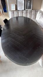 Visgraat zwarte eettafel 240x110, Huis en Inrichting, Ophalen, 200 cm of meer, 50 tot 100 cm, Zo goed als nieuw