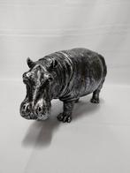 Nijlpaard zilver gekleurd. Originele kleuren, Verzamelen, Beelden en Beeldjes, Ophalen, Zo goed als nieuw