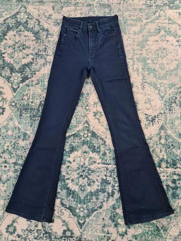 G-star raw 3301 high flare W26 L34 WMN Tulsi2634 Blauw  beschikbaar voor biedingen