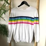 GUESS Trui met Regenboog Strepen - Maat S, Ophalen of Verzenden, Zo goed als nieuw, Maat 38/40 (M), Wit