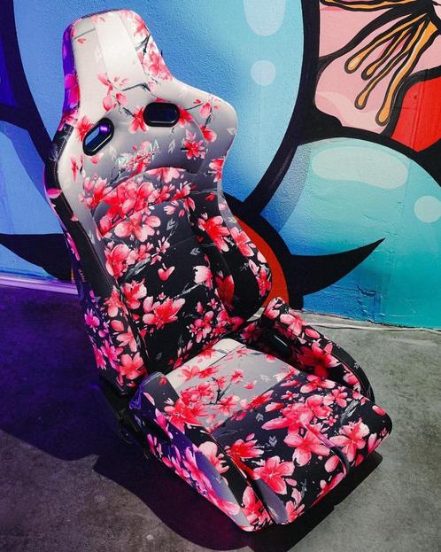 NRG Prisma Sakura Verstelbare kuipstoel Sportstoel roze, Auto diversen, Tuning en Styling, Ophalen of Verzenden