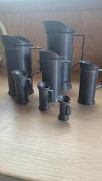 Tinnen maatbekers., Antiek en Kunst, Antiek | Tin, Ophalen