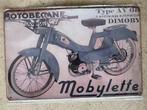 Vintage Mobylette brommer metalen bord formaat A4 (21x29 cm), Verzenden, Nieuw, Overige merken