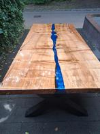 Epoxy Riviertafel - Boomstamtafel, Huis en Inrichting, Tafels | Eettafels, Ophalen, Metaal, 100 tot 150 cm, Nieuw