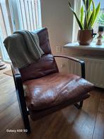 Bruine leren Goossens fauteuil - zo goed als nieuw!, Huis en Inrichting, Fauteuils, Ophalen