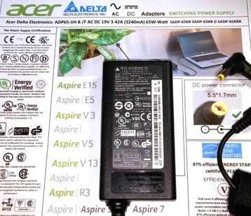 Acer Delta ADP-65VH B Aspire 19V 3.42A 65W Adapter Oplader beschikbaar voor biedingen