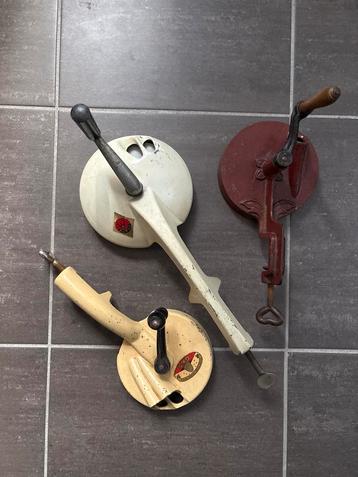 Vintage Snijbonenmolens - Set van 3 beschikbaar voor biedingen