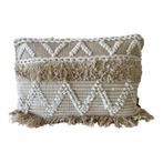 Boho Kussen Chanty - Ibiza Sfeer, Huis en Inrichting, Woonaccessoires | Kussens, Ophalen of Verzenden, Nieuw, Beige, Rechthoekig
